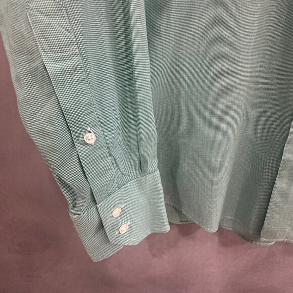 HUGO BOSS Men's Green Checked Regular Fit Dress Shirt - Size US 16, INT‎ 41 - Picture 3 of 8